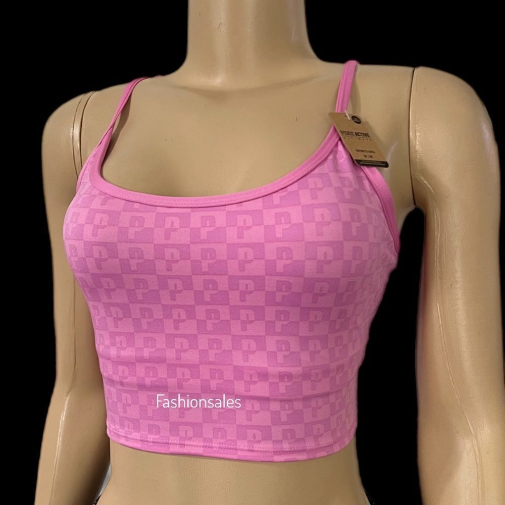 Victorias Secret Pink Active Ultimate Lined Padded Sports tank top bra pink Xl